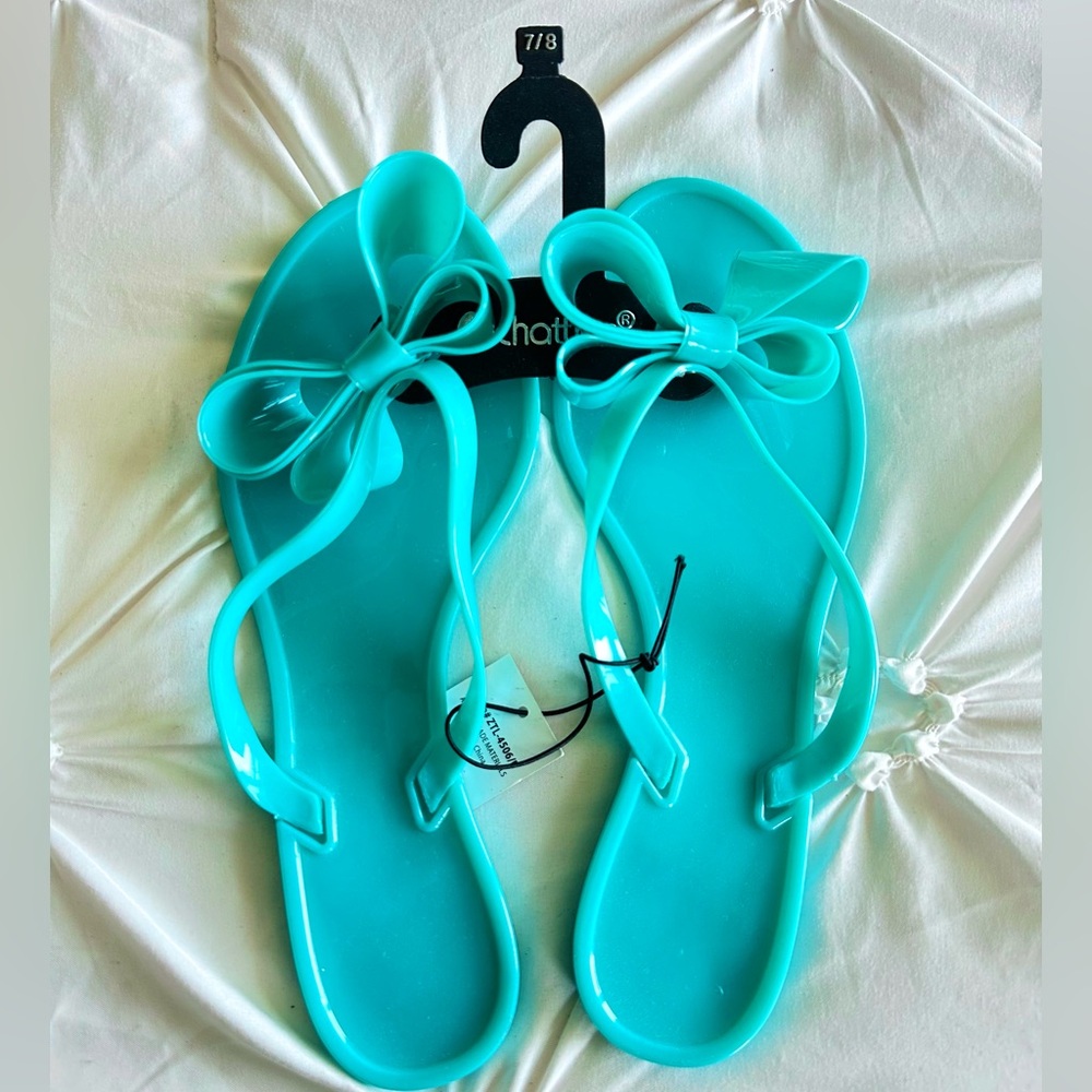 Pretty Bow Jelly Sandals